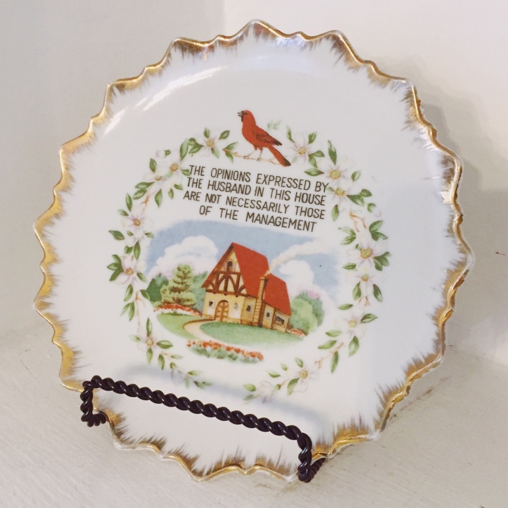 Adorable snarky decorative plate